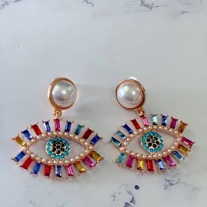 Evil eye earrings